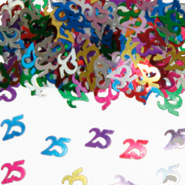 25th birthday confetti multicoloured - 14g