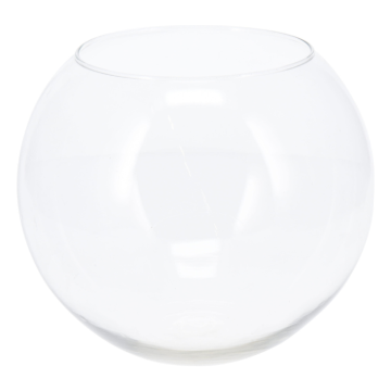 Transparent bowle vase i glas 200x160 mm