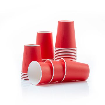 0,4 L. Red paper cups 50x