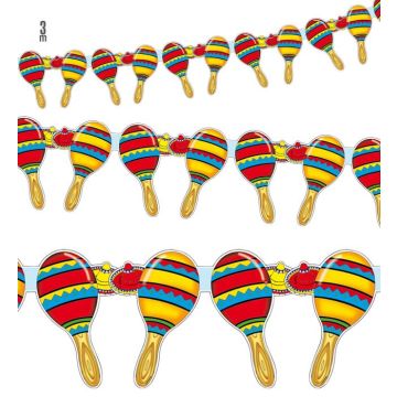 Mexican maracas garland - 3 m