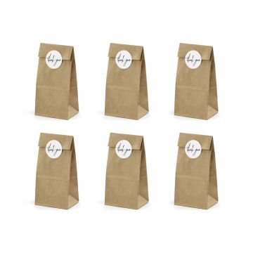 Brown Gift Bags 6x