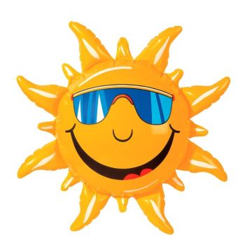 Inflatable sun with sunglasses - 60 cm