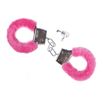 Pink Plys Håndjern inkl. 2x Nøgler