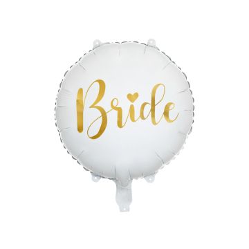 Bride Foil Balloon White And Gold - 45 cm