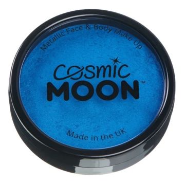 Metallic ansigts og kropsmaling Moon Creations - blå 36g 