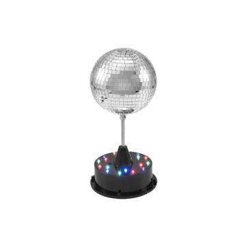 Diskokugle Med LED Base - 13 cm