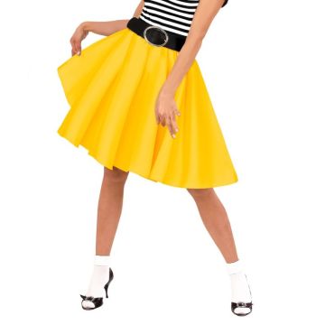 Gul rock'n'roll nederdel - Onesize