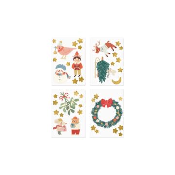 Christmas stickers for windows mix 4x