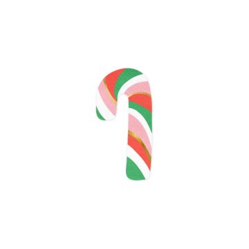 Candy cane napkins 20x - 8x15.5cm