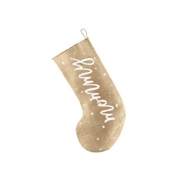 Christmas stocking in jute for mother 23x39.5 cm