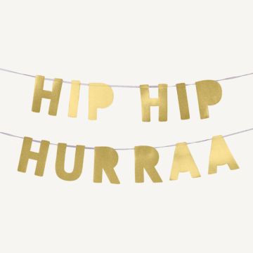 Hip hip hooray garland gold 0.15X3 m 