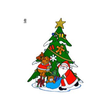 Christmas window sticker Christmas tree 6x - 40 cm