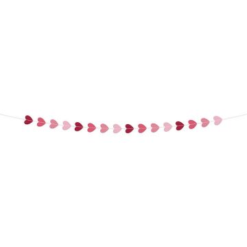 Pink Heart Garland - 3 m