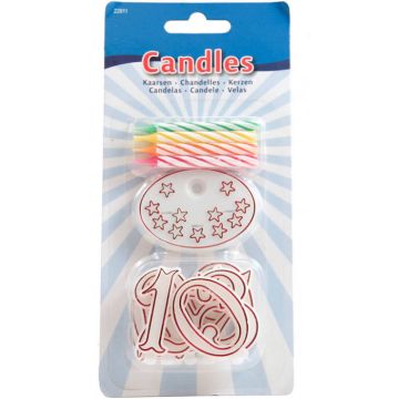 Colourful Birthday Candles With Numbers 8x
