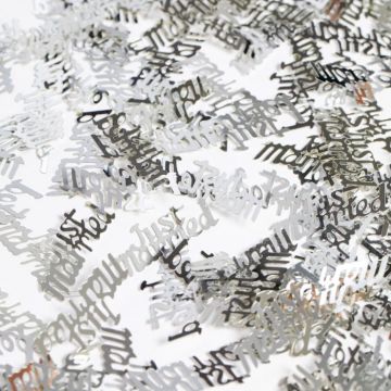 Silver Just Married wedding letter table confetti - 14 g