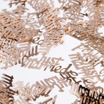 Rose gold Just Married wedding letter table confetti - 14 g