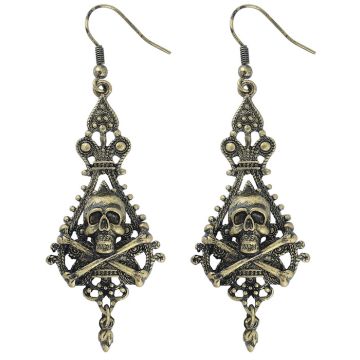 Skull Pirate Skeleton Earring Set