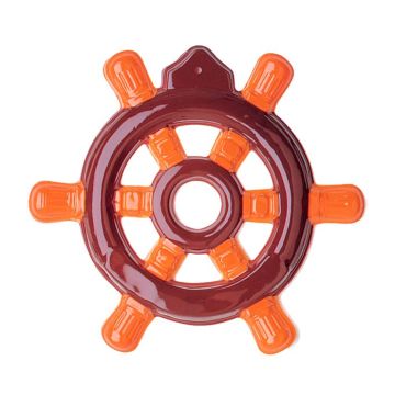 Brown plastic ship's rudder - Ø 50 cm