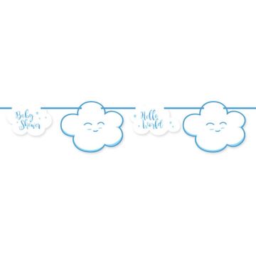 Baby Shower Garland Blue - 4 m