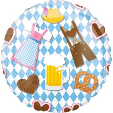 Oktoberfest themed foil balloon - 43 cm