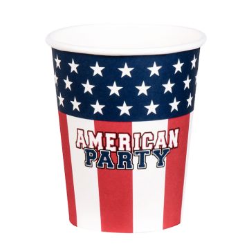 USA paper cups 10x - 21 cl