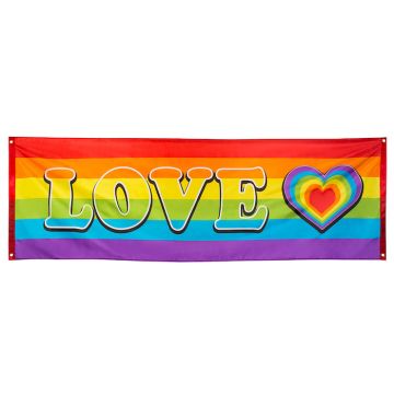 "Love" rainbow banner - 74x220 cm