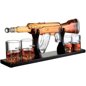 Whisky Decanter AK 47 With Glasses