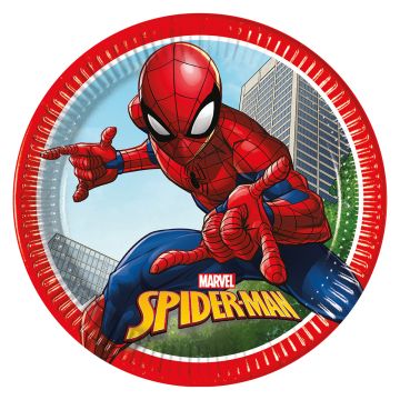 Spiderman paper plate 8x - 23 cm