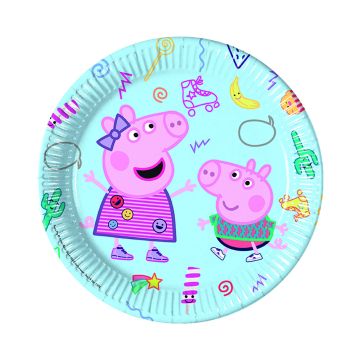 Peppa Pig paper plate 8x - 23 cm