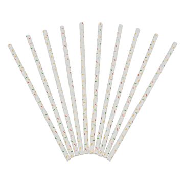 Paper Straws with Confetti Design 24x