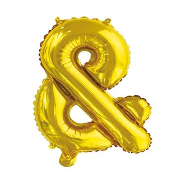 ampersand foil balloon metallic gold 41 cm 