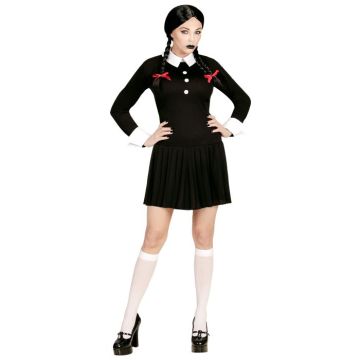 Black Gothic Halloween Schoolgirl Dress