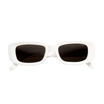 Rectangular white sunglasses