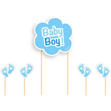 Baby boy cake decoration 5x