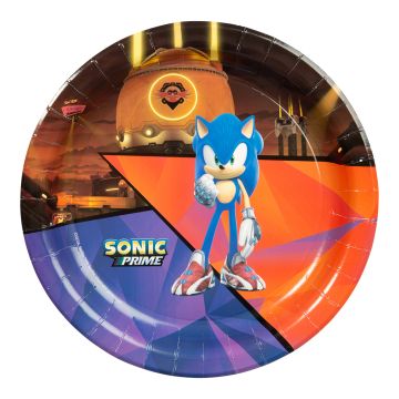 Sonic paper plates 8x - 23 cm