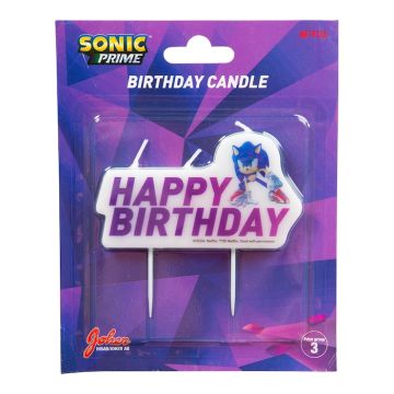 Sonic birthday cake candle on sticks 6x10 cm