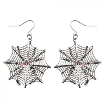 Spiderweb Earrings in Silver