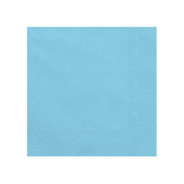 Light sky blue napkins 20x - 33x33 cm