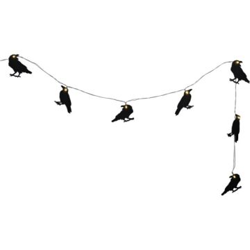 Halloween crow LED light chain - 2 m