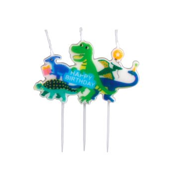 Birthday candle dinosaur themes 9 cm