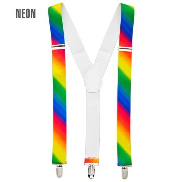 Pride rainbow suspenders