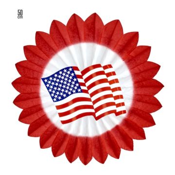 USA Red Rosette - 50 cm