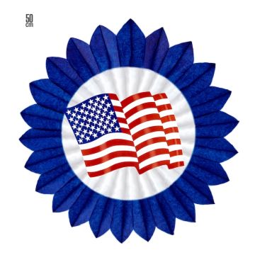 USA Blue Rosette - 50 cm
