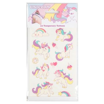 Temporary and fake unicorn tattoos 12x