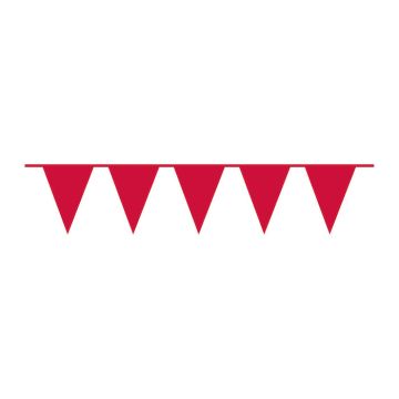 Rød 20 x 30 cm Flagguirlande 10 meter