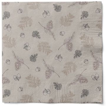 Servietter i brun med naturmotiver 20x Det Gamle Apotek 