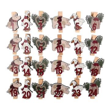 Clips for advent calendar with Christmas figures The Old Pharmacy