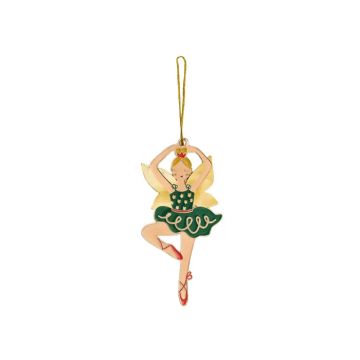 Ballerina Christmas Decoration in Metal