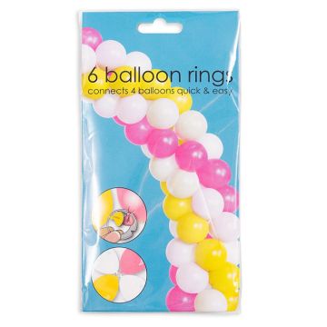 Balloon rings 6x - 3 cm