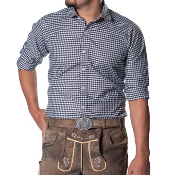 Oktoberfest Tyrolean shirt black Leopold Deluxe